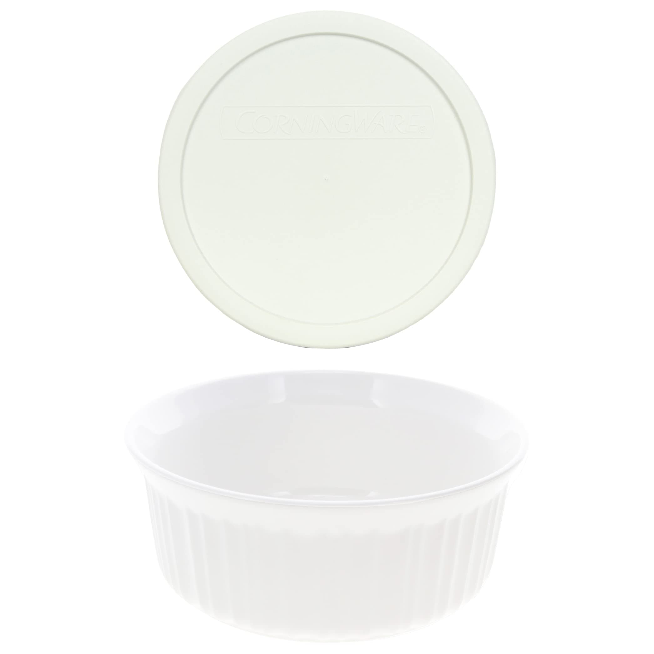 Plastic Lid : CorningWare French White 1-1/2-Quart Covered Round Dish with Plastic Lid