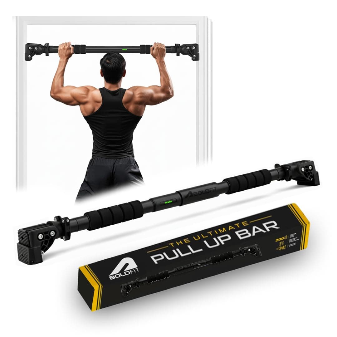 Pull Up Bars For Home Workout -Chin Up Bar Gym Accessories for Men Door Way Adjustable Hanging Rod Without Screw, Anti-skid Grip, Strength Training Exercise Bar- Pullup Bar