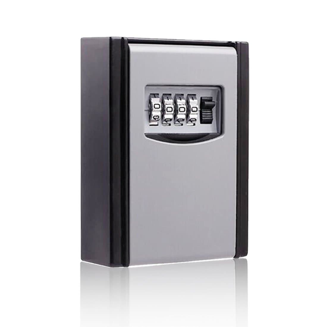 Key Lock Box, Key Box Wall Mount with 4-Digit Combination, Lock Box for Keys-Outdoor Share Keys