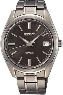 Seiko Herren-Uhr Quarz Titan mit Edelstahlband