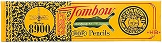 Tombow 8900 HB pencil set, 12 artist pencils, HB hardness, hexagonal shape, retro design packaging