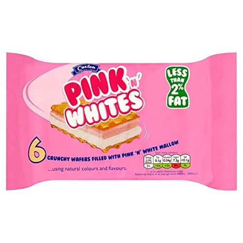 Caxton Pink And White Wafers 6 Pack 85G