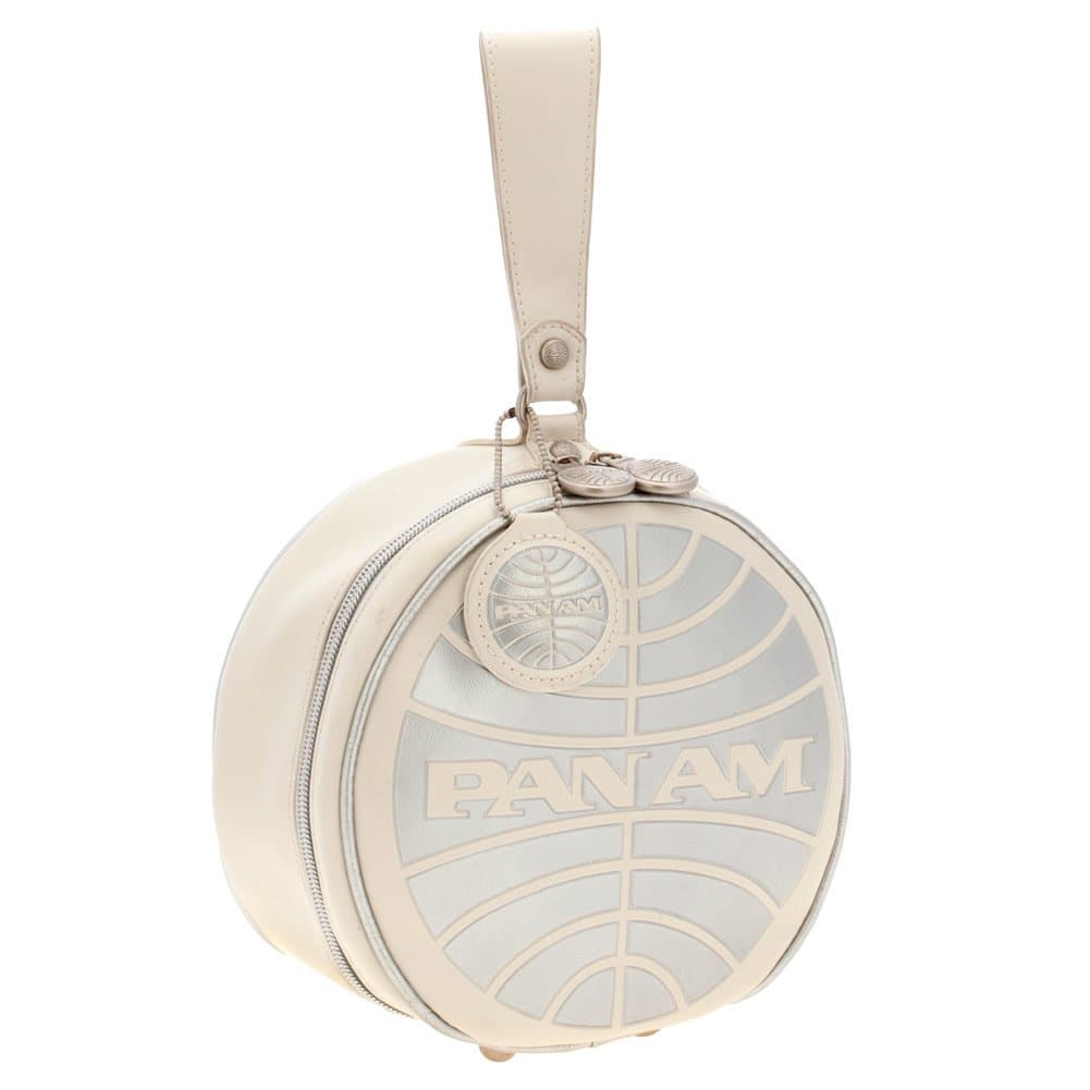 Round Wash Bag - Vintage White/Silver