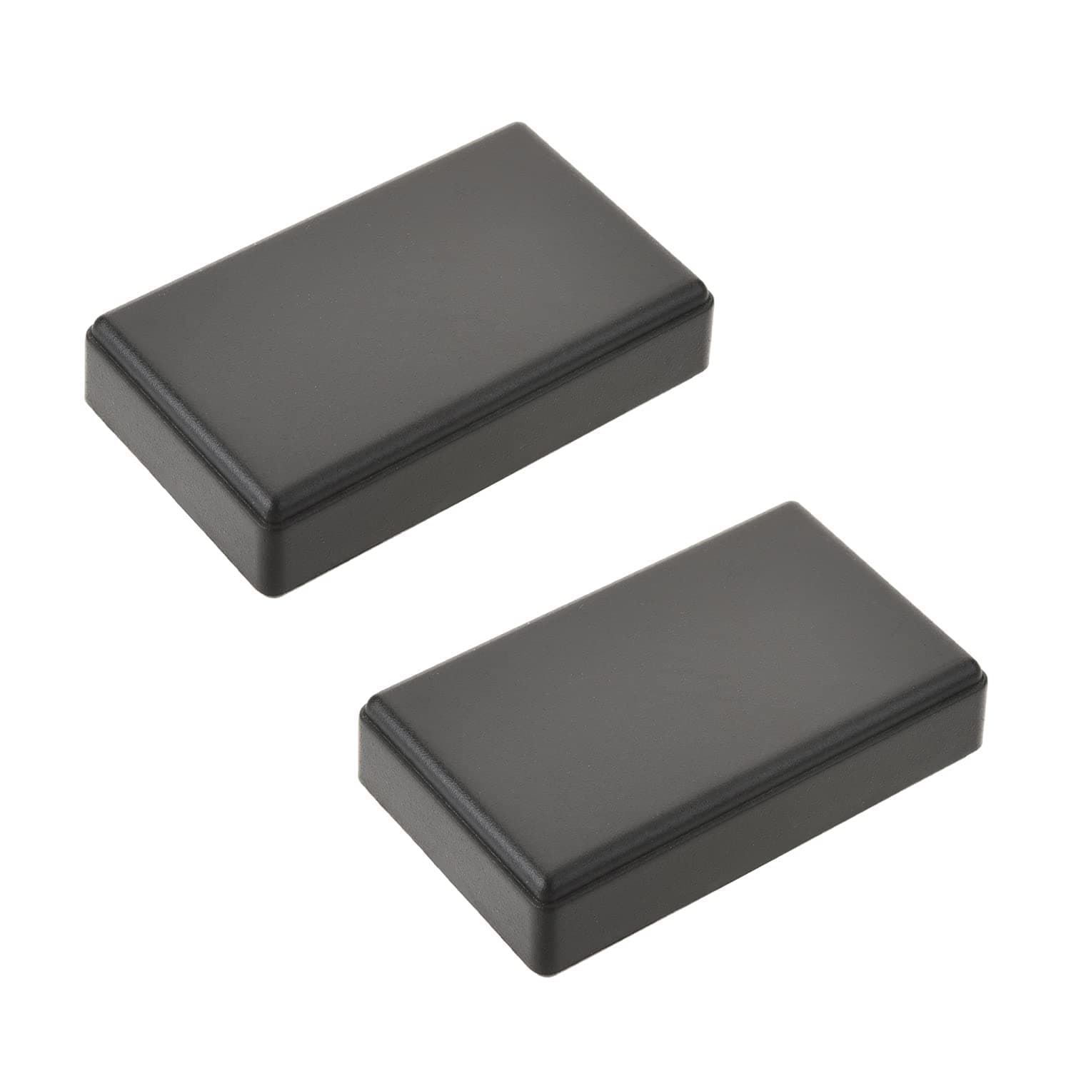 Fielect 2Pcs Dustproof Electronic Junction Box Plastic Enclosure Project Box for Electronic Projects ABS Black 2.76 x 1.65 x 0.71 inch (70x42x18mm)