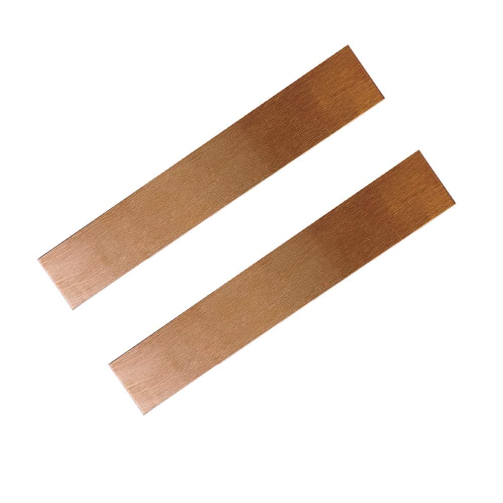 Pure Copper Anode Sheet 2Pcs 99.95% Purity Copper Electrode Strip for Copper Electroplating and Jewelry Plating 0.04''x1''x6''(1mmx25mmx150mm)