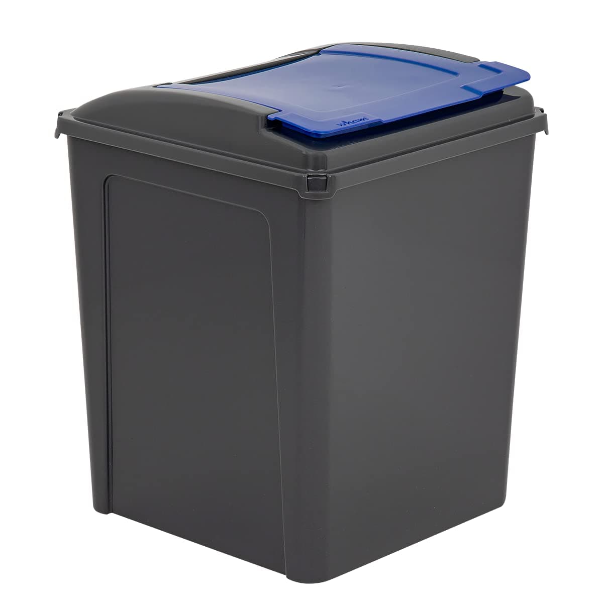 50 Litre Recycling Bin - Blue Flap/Lid
