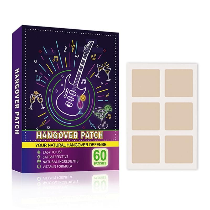 [60 Pack] Use The Patch Before Party Drinking，Wake up with a Recovery Patch for a Better Day，A Natural Hangover Patches.