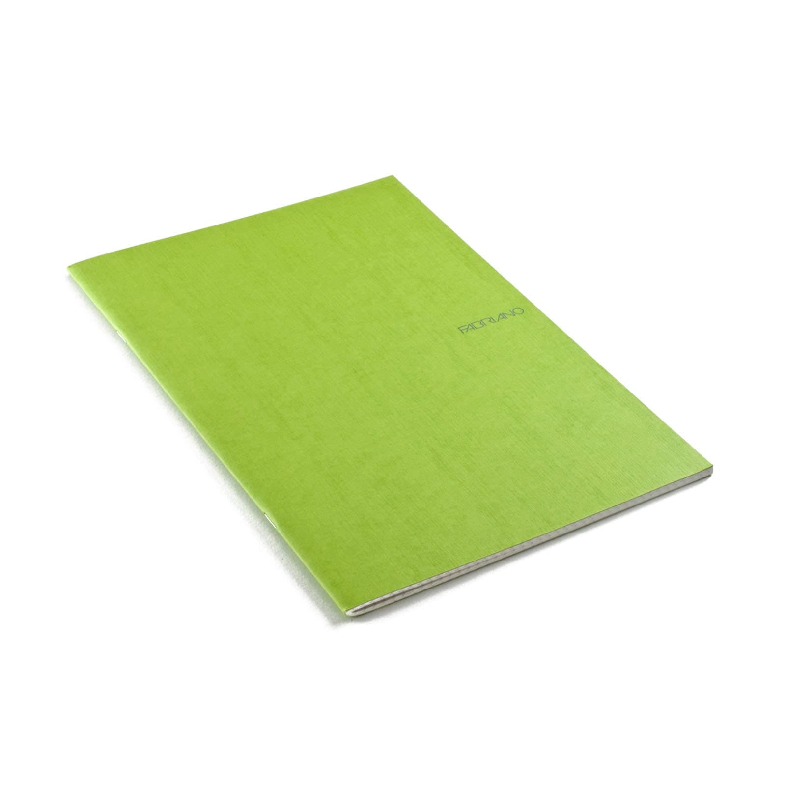 Fabriano EcoQua Notebook, Large, Staple-Bound, Blank, 38 Sheets, Lime