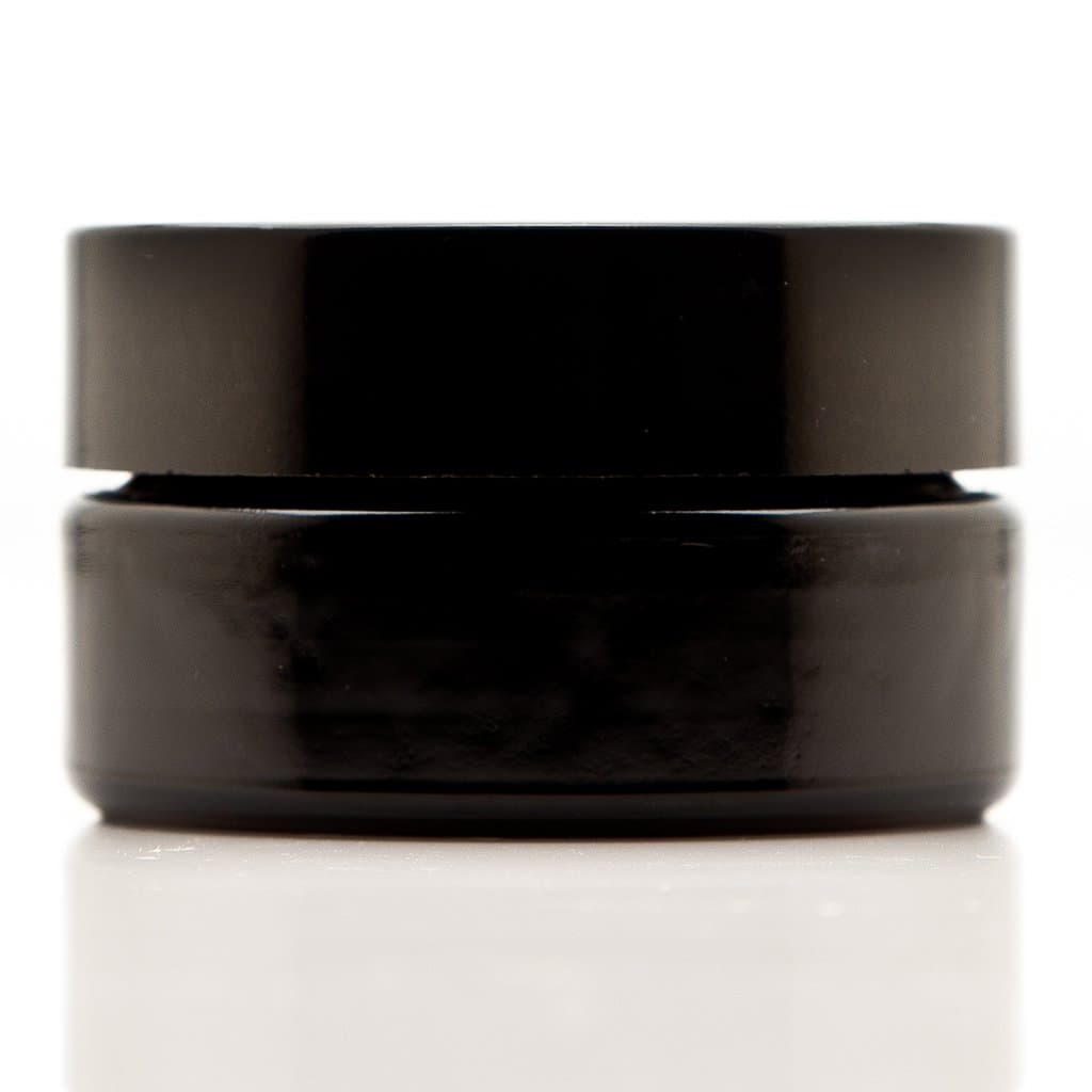 Infinity Jars 30 Ml (1 fl oz) Cosmetic Style Black Ultraviolet Glass Screw Top Jar