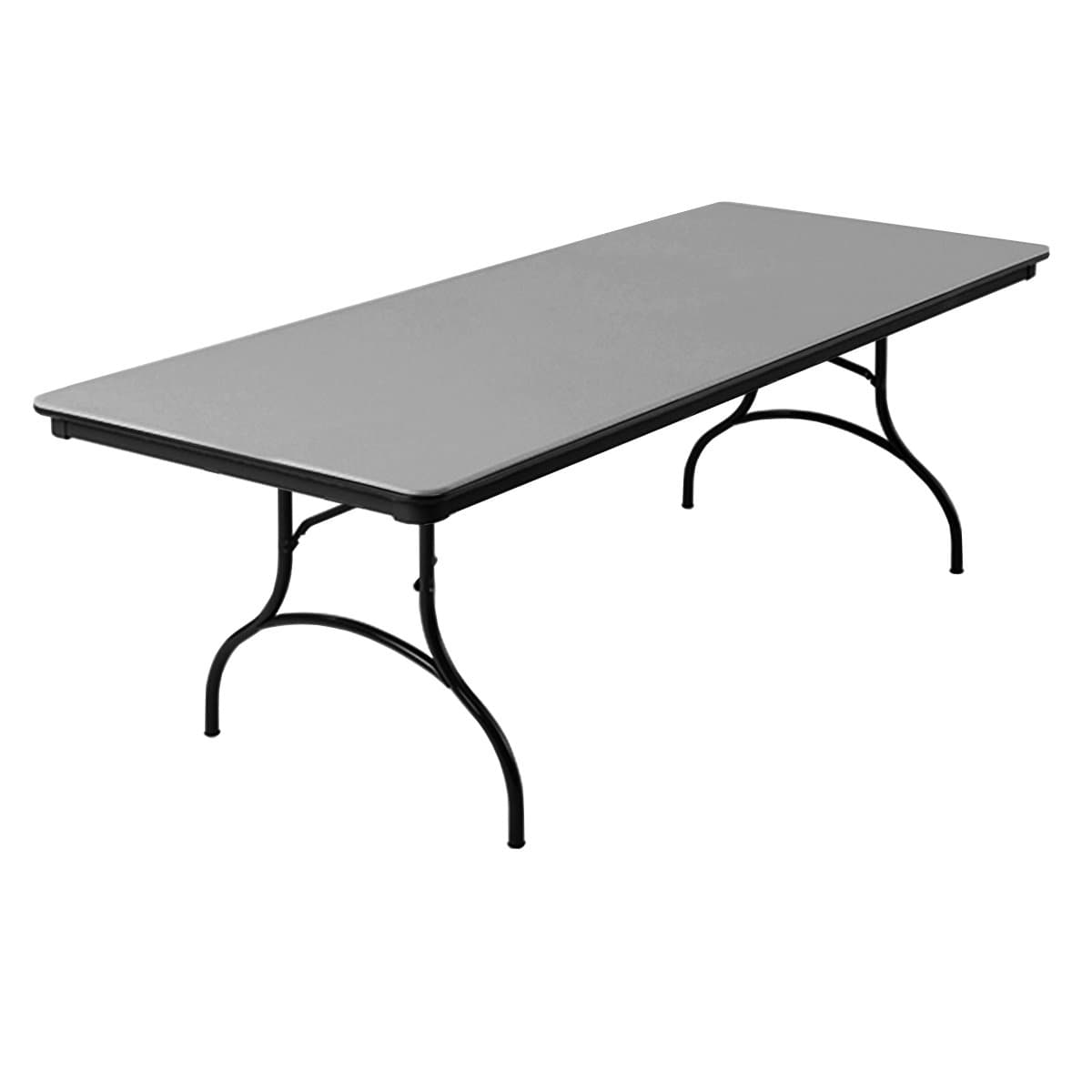 MityLite ABS Plastic 36"x96" Folding Table - Beige, Black, Brown, Grey (Grey Top w/Black Legs)