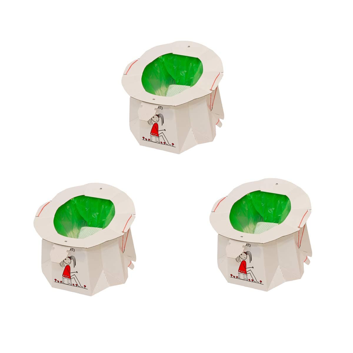 HIPPYCHICKHippychick Tron Travel Potty - 3 Pack White