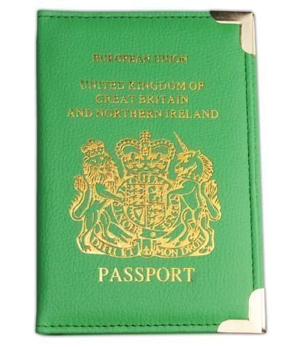 Passport Holder Leather Wallet Green