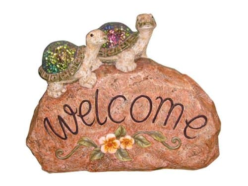 Welcome Tortoise Couple Garden Statue