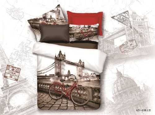 QGD Home Textile,unique 3d Bedding Sets,marilyn Monroe Bedding Set,beautiful Light Grey Bedding Sets,4pcs Bed Sets,queen Size Bedding Set (London Lover)