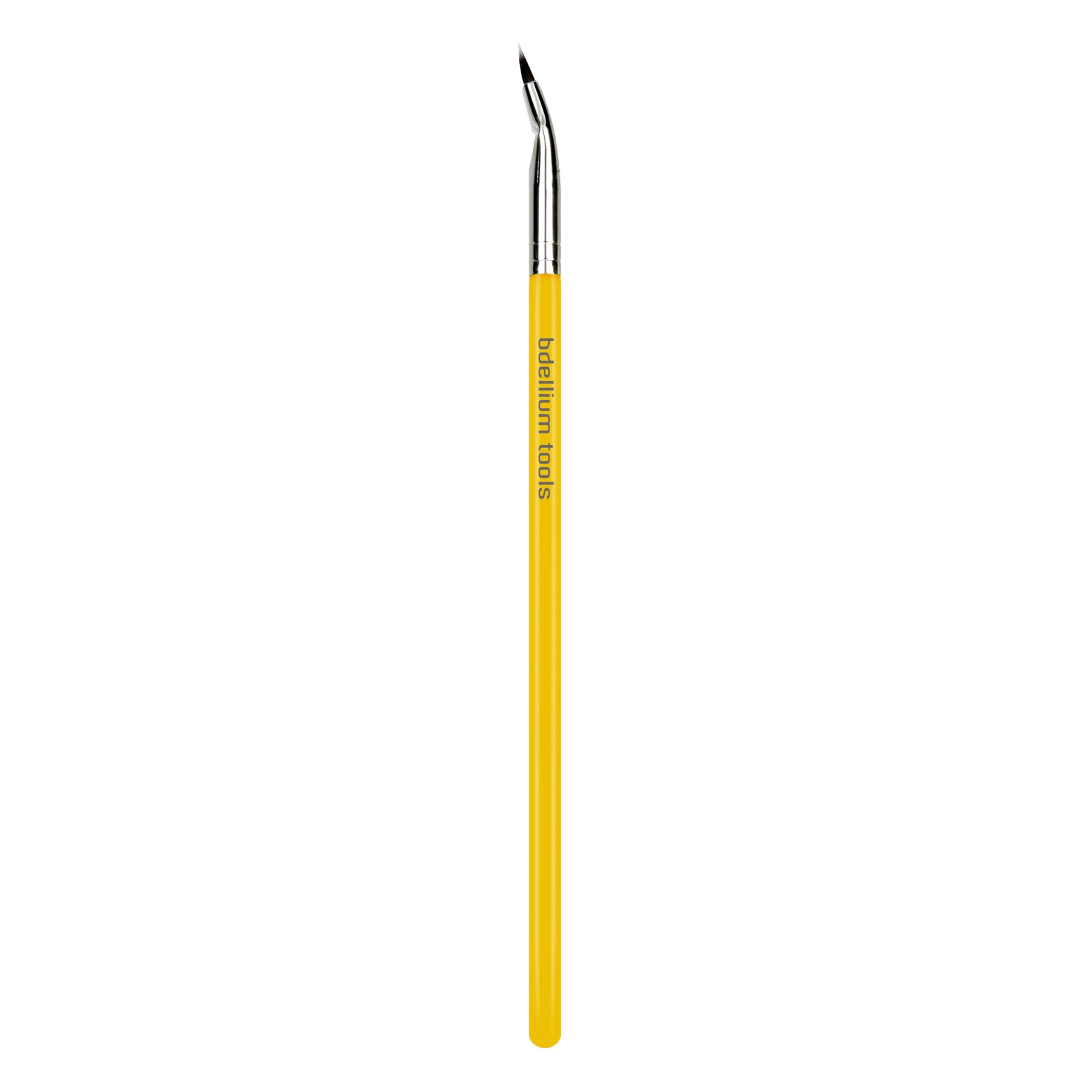 Bdellium Tools Professional Makeup Brush - Studio Series 708 Bent Eyeliner - With Soft Synthetic Fibers, For Smooth Application (Yellow, 1pc)