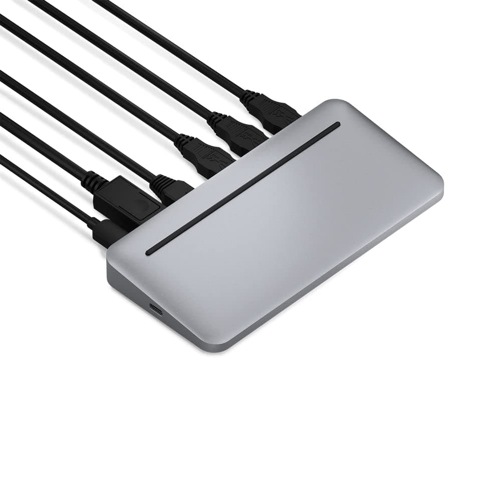 Brydge Stone II USB Hub Docking Station | Compatible with MacOS & Windows | Single 4K Display. HDMI Output. USB-C Speeds. 7 Ports | (Space Grey), BRYSTONE2