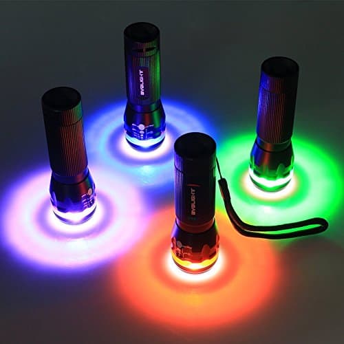 Pack of 4 Flashligts, BYBLIGHT Small Flashlight with Colored Band, Zoomable, 150 Lumens LED Flashlight, 3 Modes for Indoors and Outdoors(Car, Emergency, Camping and Kids) (Colorful)