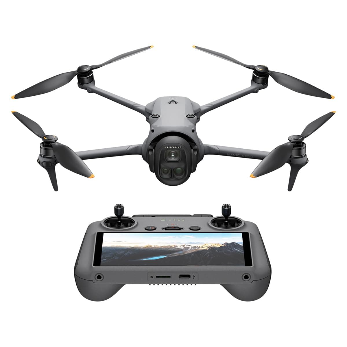 DJI Mavic 4 Pro Drone with DJI RC 2, Flagship Tri-Camera Drone with 100MP 4/3 CMOS Hasselblad Camera, for Professionals, 30km/18.6mi Video Transmission, 51-Min Max Flight Time
