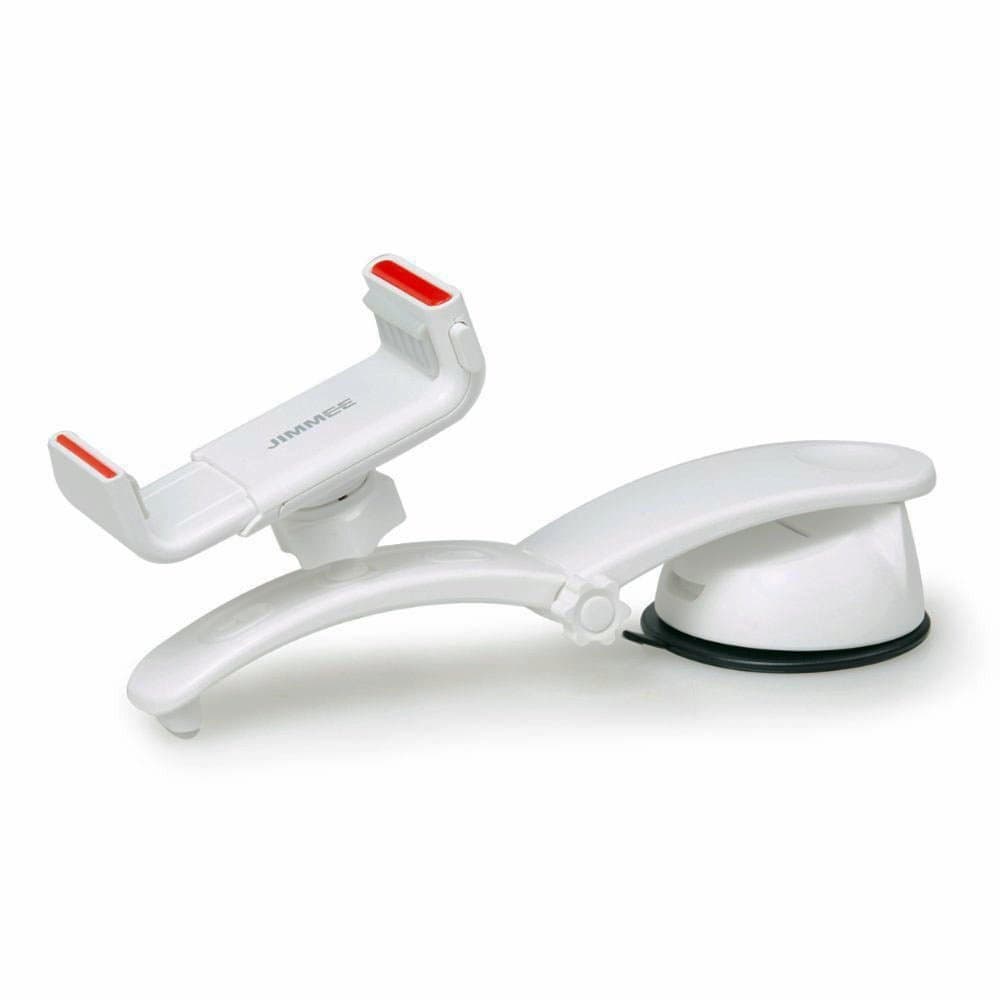 Car Phone Holder Windshield Mounted 360 Degree Rotation Holder for iPhone 7/ 7 Plus/ 6S/ 6s Plus/ 6/ 5S/ 5C, Samsung Galaxy S7 S6 Note 5/ 4, Huawei and Other Smartphone (white)