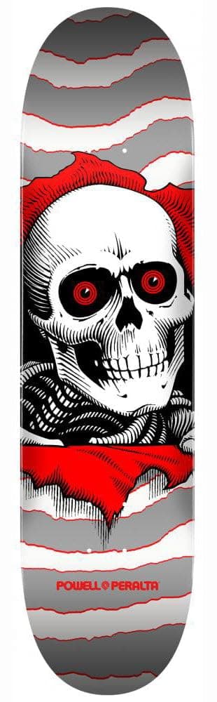 Skateboard Deck, 8.0 x 31.45, PP Ripper One Off Silver