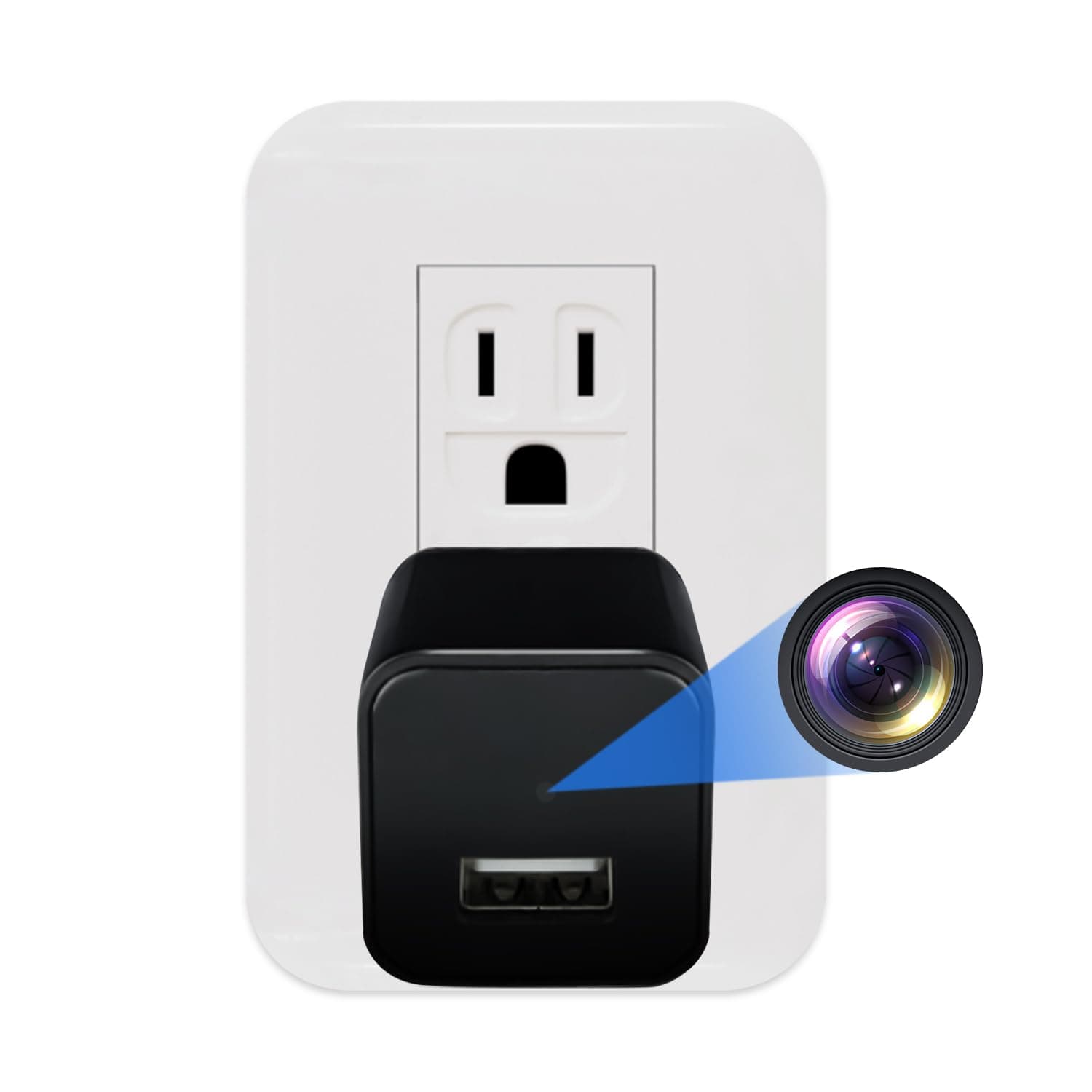 hoyaliro AC Adapter, Small Camera, Hidden Camera, Spy Camera, Security Camera, 1080P, Supports 128GB, Long Time Recording, Surveillance Camera, Portable, Japanese Instruction Manual Included