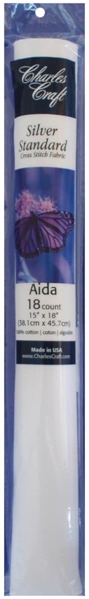 DMC Silver Label Aida 18 Count Soft Tube, Multi-Colour, 43.18 x 5.08 x 3.04 cm