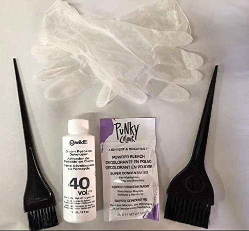 Jerome Russell 40% Volume Cream Peroxide Developer w/FREE Powder Bleach, Tint Brushes & Gloves