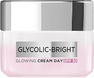 L'Oreal Paris Glycolic Bright Glowing Day Cream, Overnight Brightening Cream, Glycolic Acid in Gel-Like Cream Texture, that Visbily Minimizes Spots & Reveals Glowing skin, 50ml