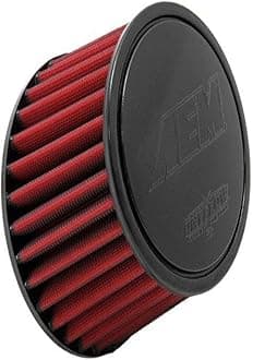 AEM 21-200DK Universal DryFlow Clamp-On Air Filter: Round Tapered; 2.25 in (57 mm) Flange ID; 5.125 in (130 mm) Height; 6 in (152 mm) Base; 5.125 in (130 mm) Top