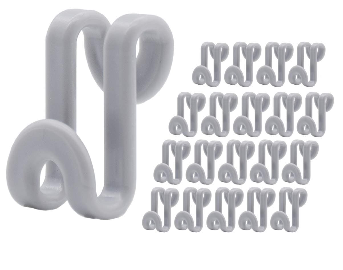60 Pcs Clothes Hanger Connector Hooks, Mini Cascading Hanger Hooks for Velvet Huggable Hangers, Wooden Hangers, Heavy Duty Space Saving for Closet (Grey)