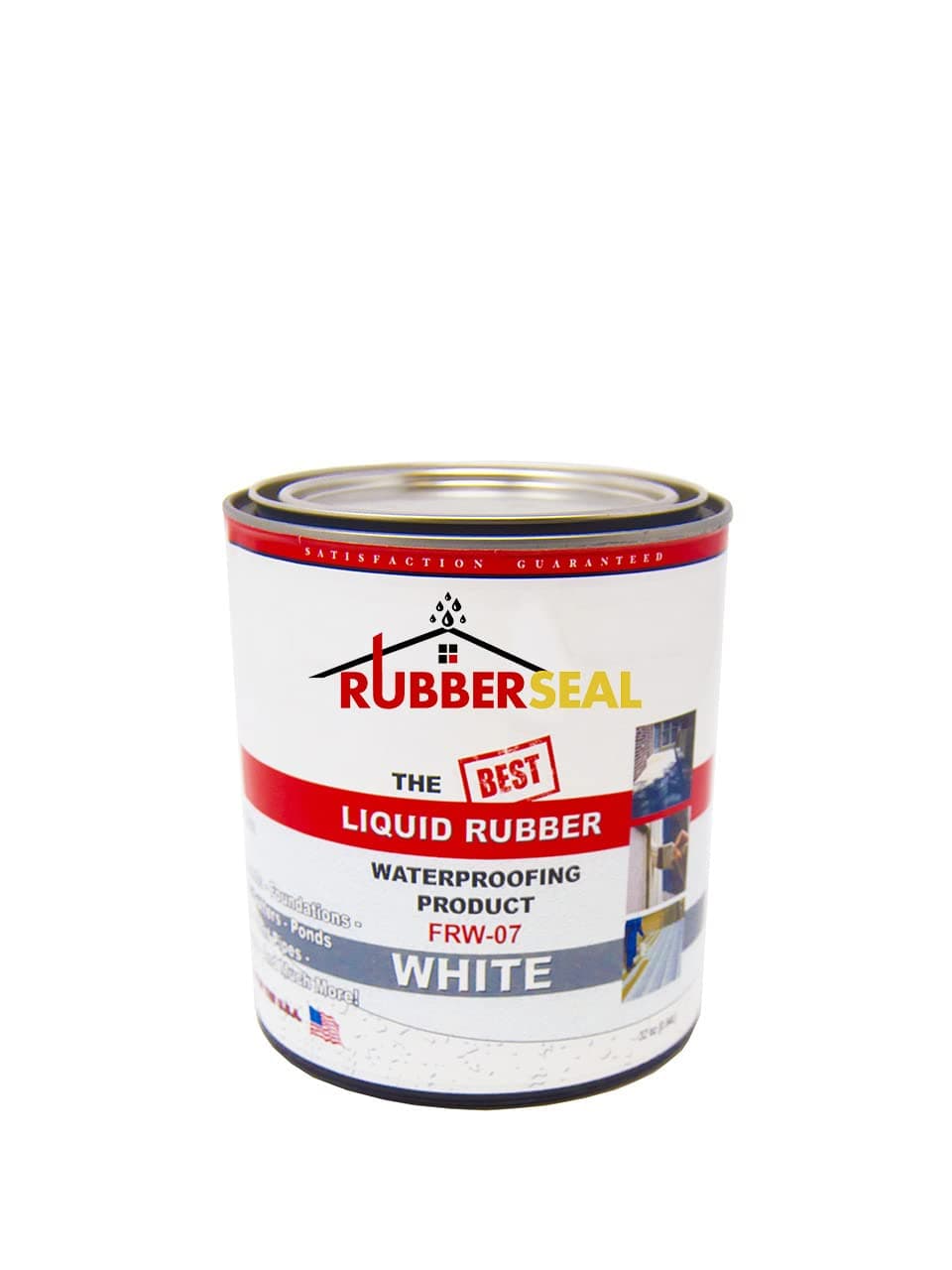 Liquid Rubber Waterproofing and Protective Coating - Roll On WHITE (32 ounces)