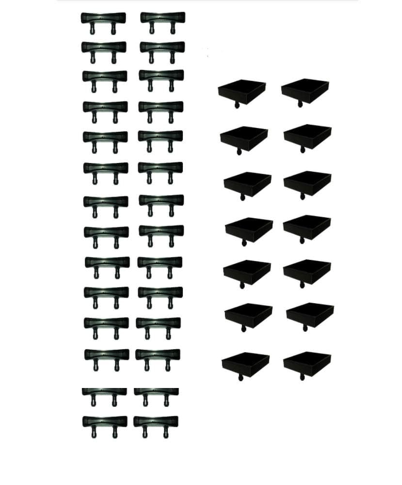 Bishops Beds Ltd (28) Side and (14) Centre Bed Slat Holders/Caps Replacement for double and king size beds 52mm - 55mm (Pack of 42 caps)