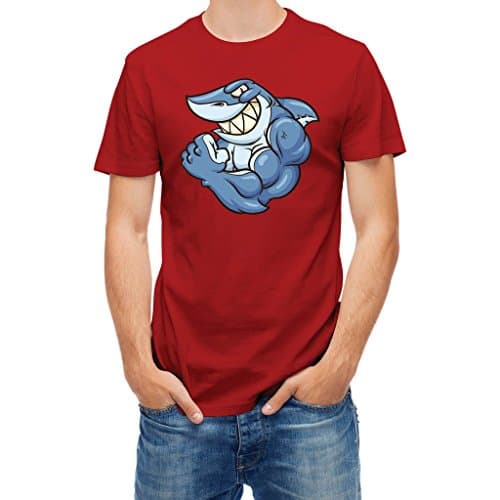 T shirt Bodybuilder Shark Red Tango M