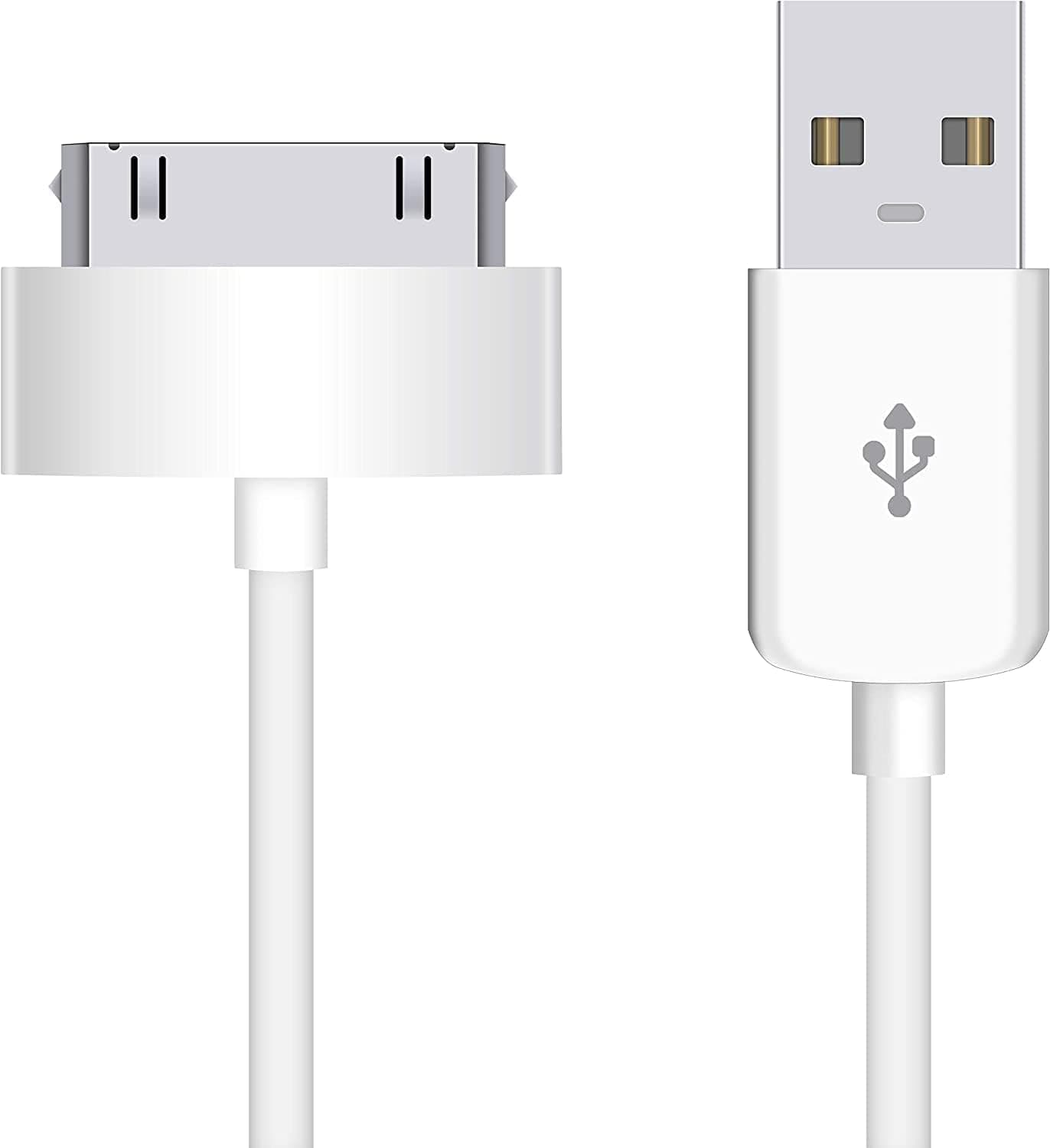 GORILLAPLANET USB Sync and Charging Data Cable for iPhone 4/4s, iPhone 3G/3GS, iPad 1/2/3, iPod, 30-Pin Cables Charger Lead (1M White)