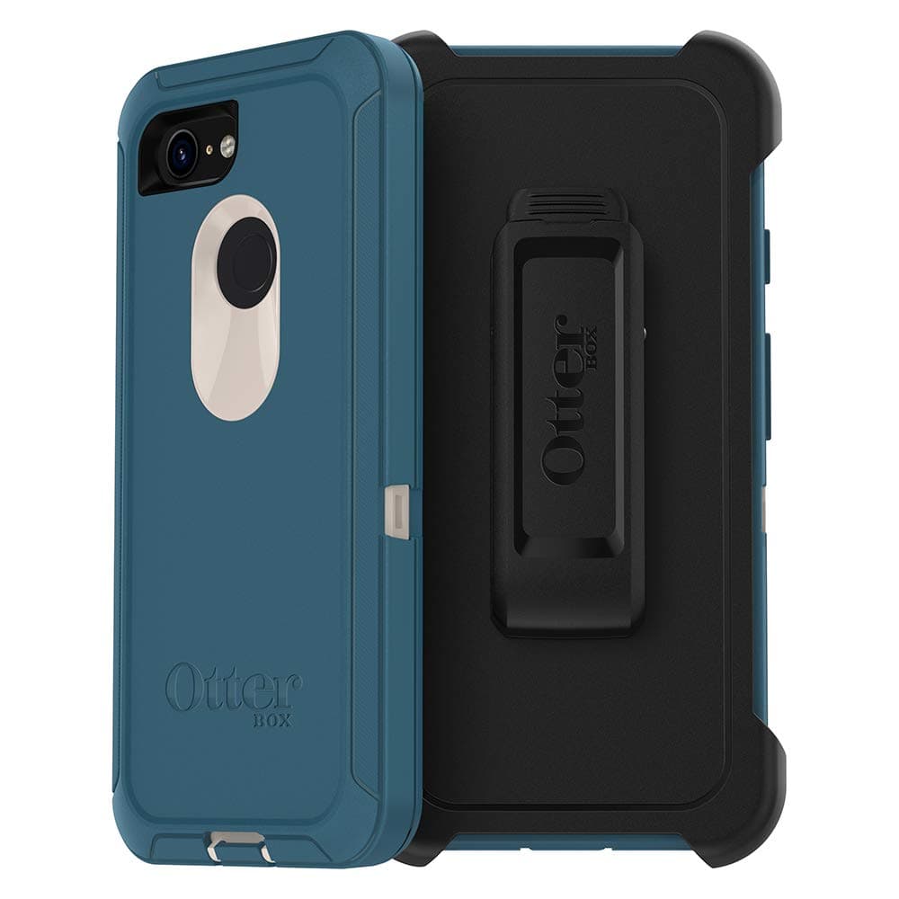 OtterBox DEFENDER SERIES SCREENLESS EDITION Case for Google Pixel 3 - Retail Packaging - BIG SUR (PALE BEIGE/CORSAIR)