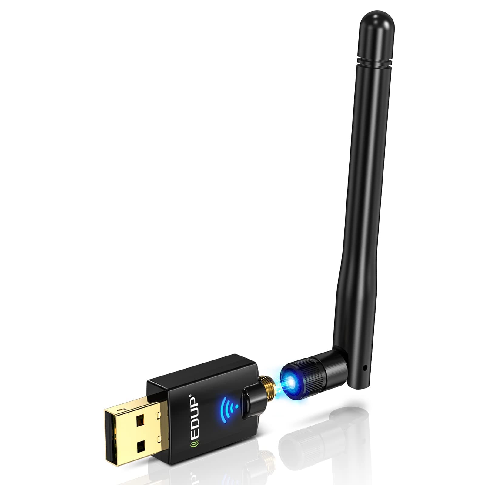 EDUP USB WiFi Adapter AC600M for PC, Wireless USB Network Adapters Dual Band 2.4G/5.8Ghz Wi-Fi Dongle Antenna for Laptop Desktop Compatible with OS Windows 11/10/8.1/8/7/XP -Black
