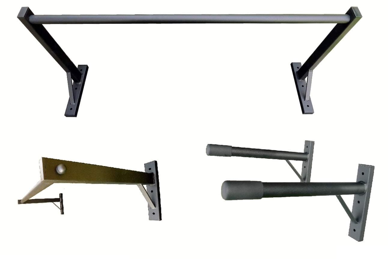 GYMCOR COMMERCIAL WALL MOUNTED PULL UP BAR AND DIP BARS - TWIN PACK!