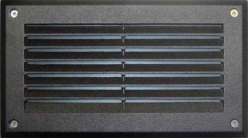 Dabmar Lighting DSL1000-B Louvered Down Incand 120V Step Light, Black Finish