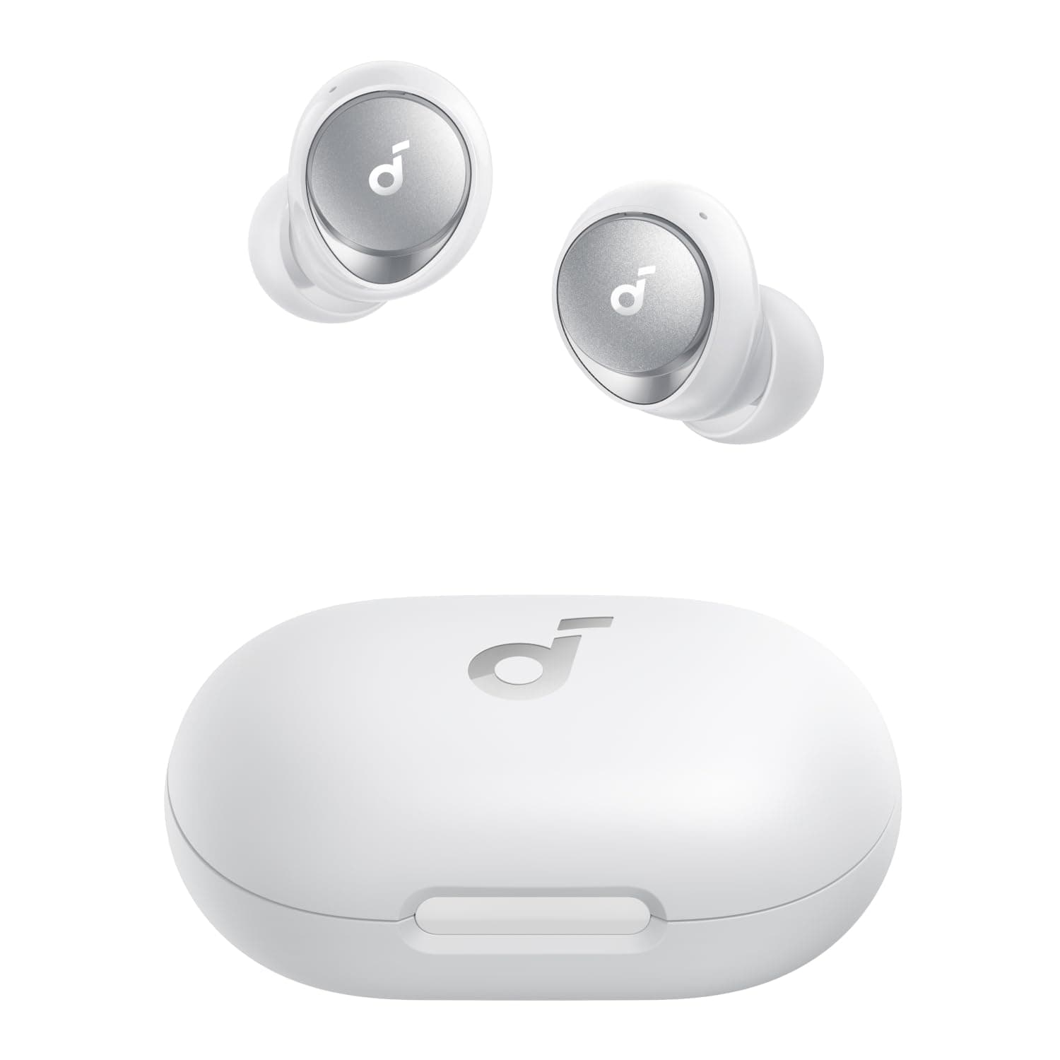 by Anker Space A40 Auto-Adjustable Active Noise Cancelling Wireless Earbuds, Reduce Noise by Up to 98%, 50H Playtime, Comfortable Fit, App Customization, Wireless Charge (White)