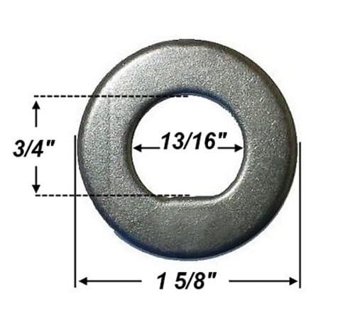 UFP By DexterTrailer Spindle Washer, 3/4" ID Flat "D" Shape #32402, #290-0233390