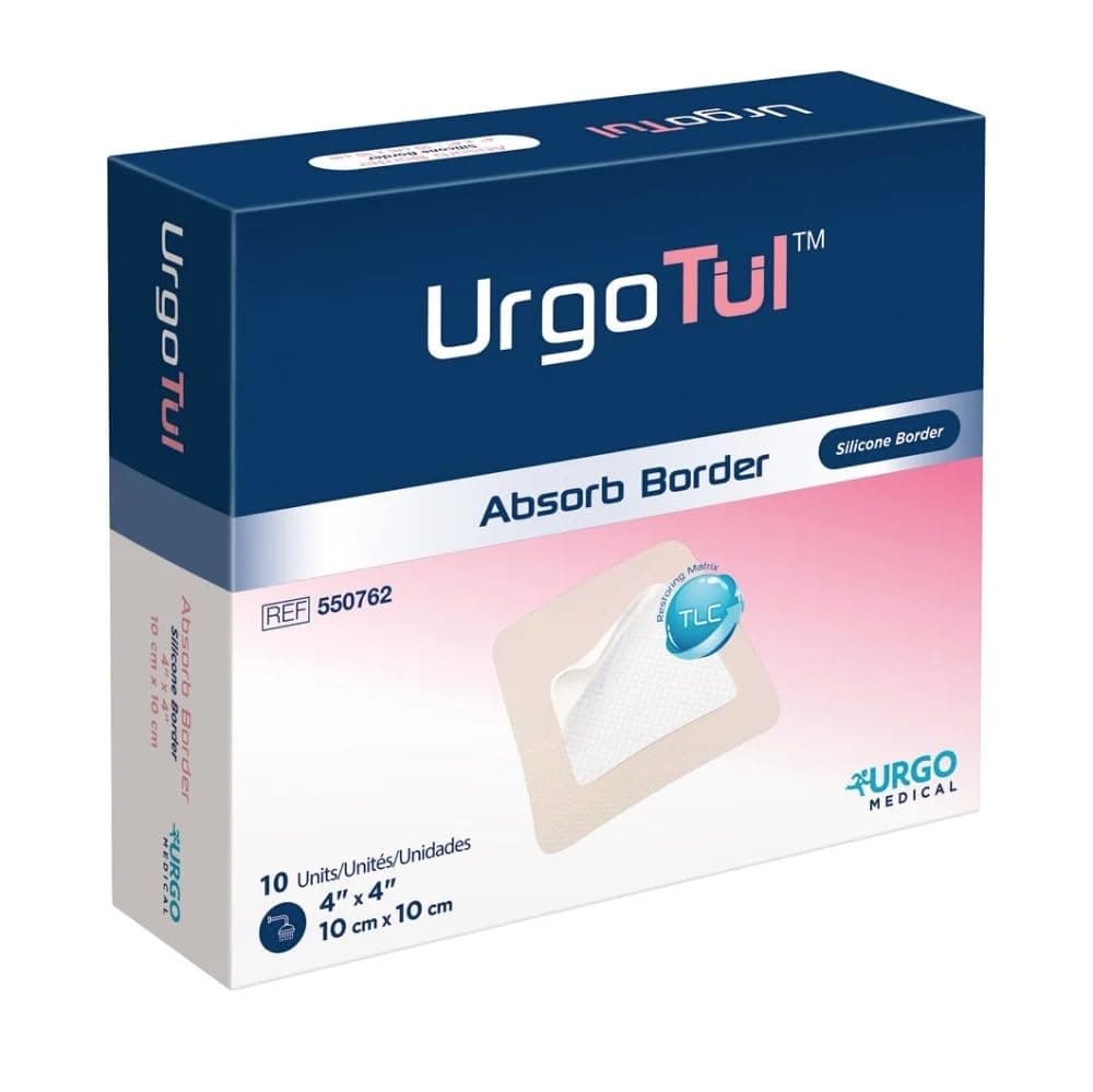 Absorb Border Square Dressing, 10 x 10 cm