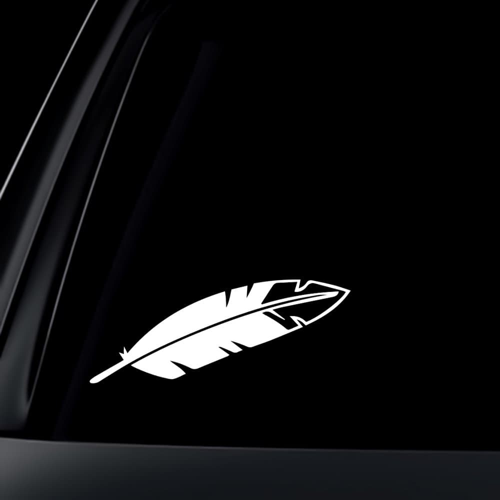 Feather Bald Eagle Native American Car Decal Sticker 5" Diameter
