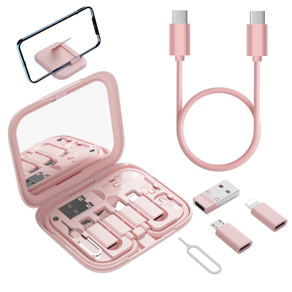 USB C Adapter Kit Pink with Mirror