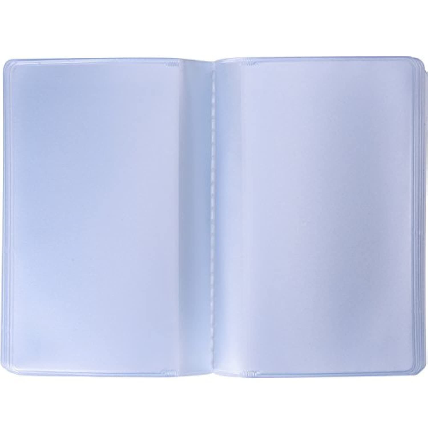 2 Pieces Plastic Wallet Insert Credit Card Holder with 10 Page 20 Slots and 10 Page 10 Slots, 9.5 x 6.5 cm, Transparent