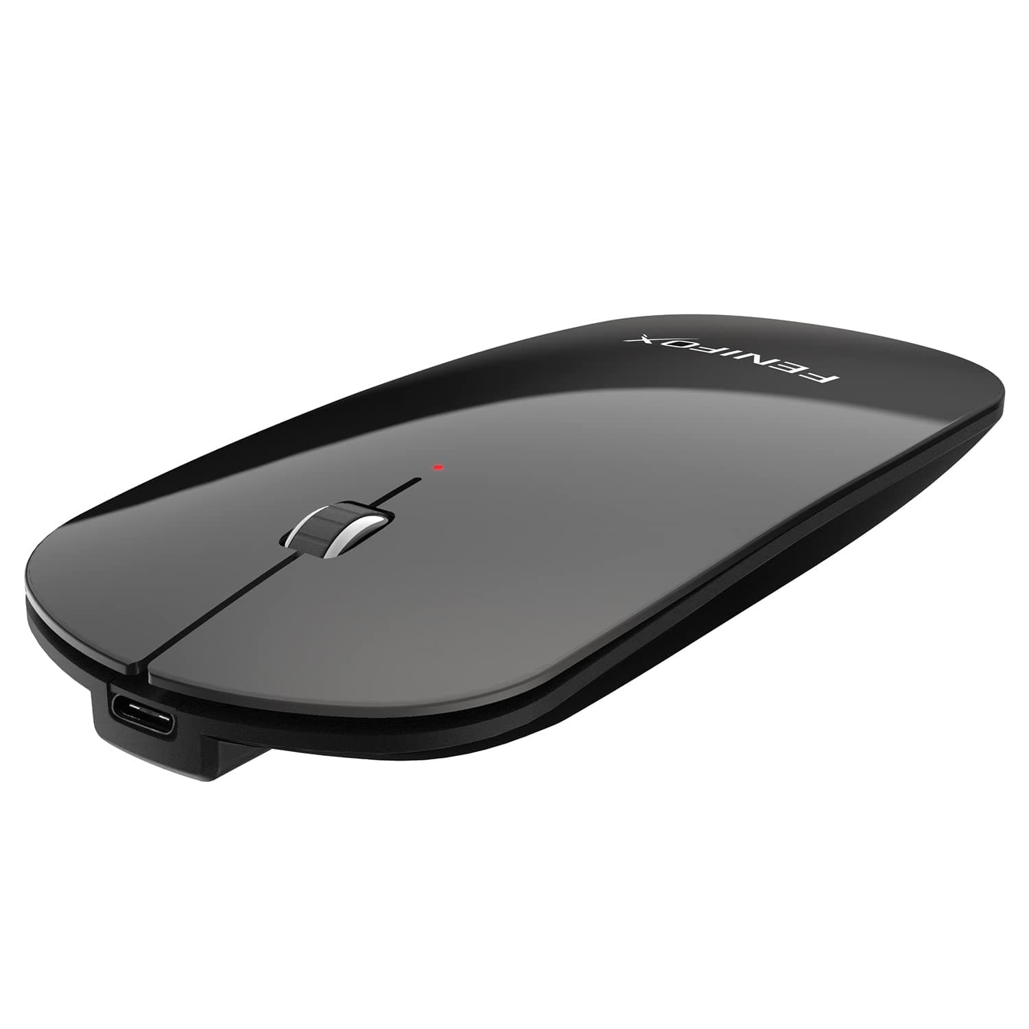 - Wireless Bluetooth Mouse, Ultra-Thin Flat and Slim Silent USB-C Rechargeable Travel Mini Portable Mouse for Mac iPad Laptop MacBook Tablet Chromebook - Black