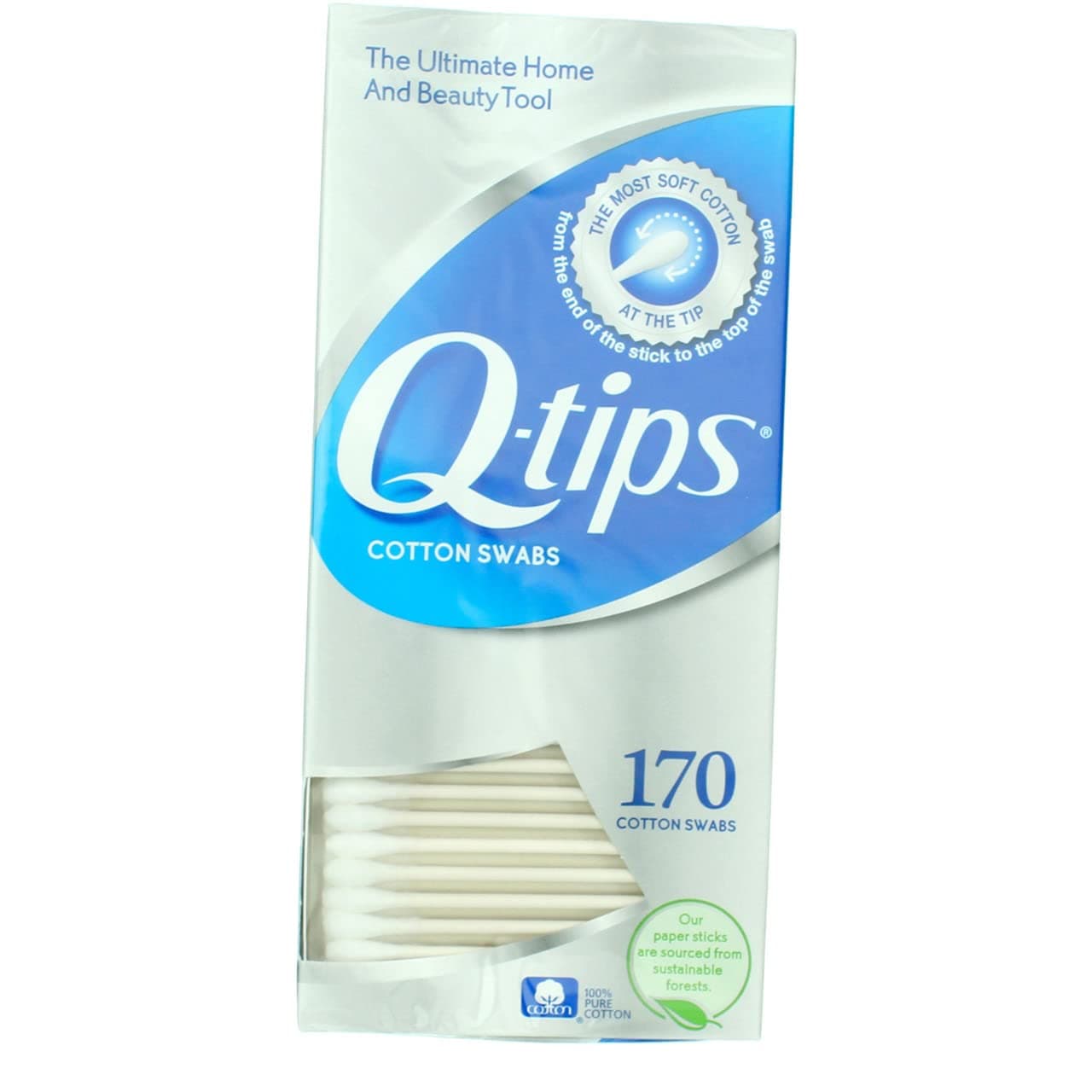 Q-Tips Flexible Cotton Swabs, 170 each (1 Pack)