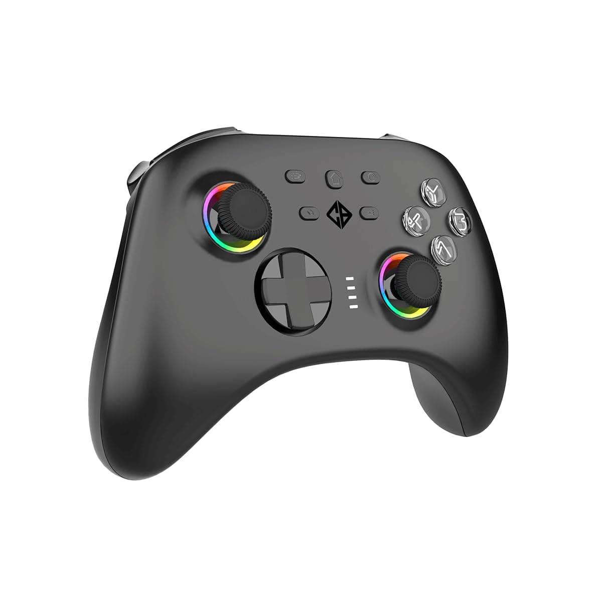 Cosmic Byte Stellaris Controller, 3 Modes Wifi + Bluetooth + Wired for PC, iOS, Android, Hall Effect Trigger and Upgraded TMR Joystick, Macros, 1000mAh Battery, RGB LED, Software Support (Black)