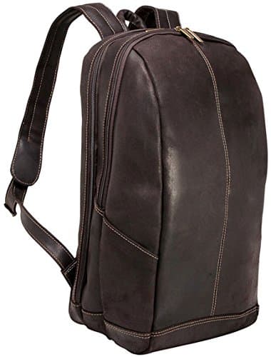 Andrew Philips Distressed Leather 17" Laptop Backpack Brown