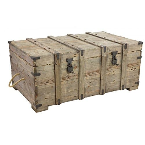 DERRYS Rustic Reclaimed Timber Trunk Coffee Table, Large, Wood, Natural, 50x130x100 cm