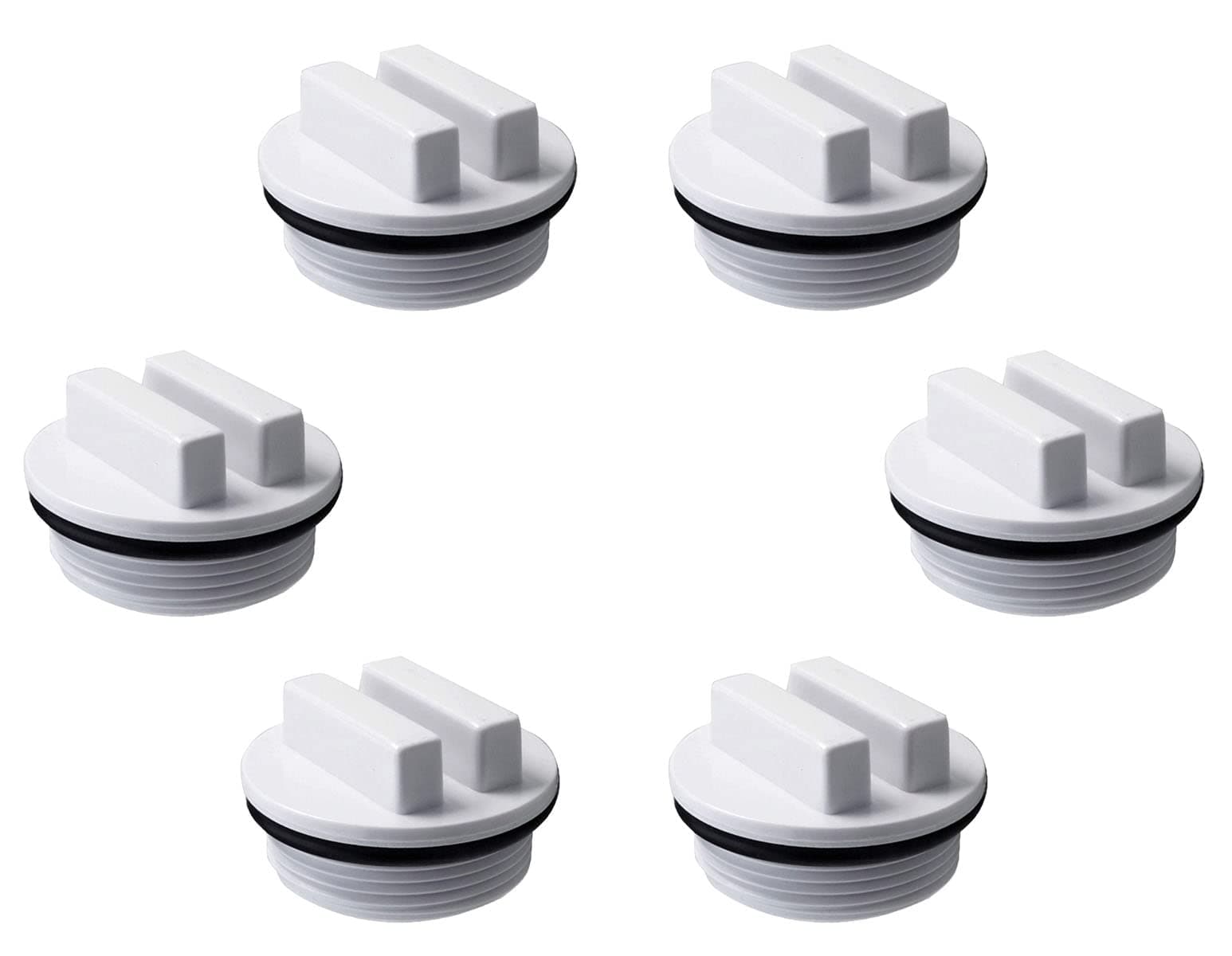 ATIE 1.5" Threaded Pool Spa Return Line Winterizing Plug & Filter Drain Plug SP1022C with O-Ring for Winterizing Pools and Most Hayward Pentair Filters (6 Pack)